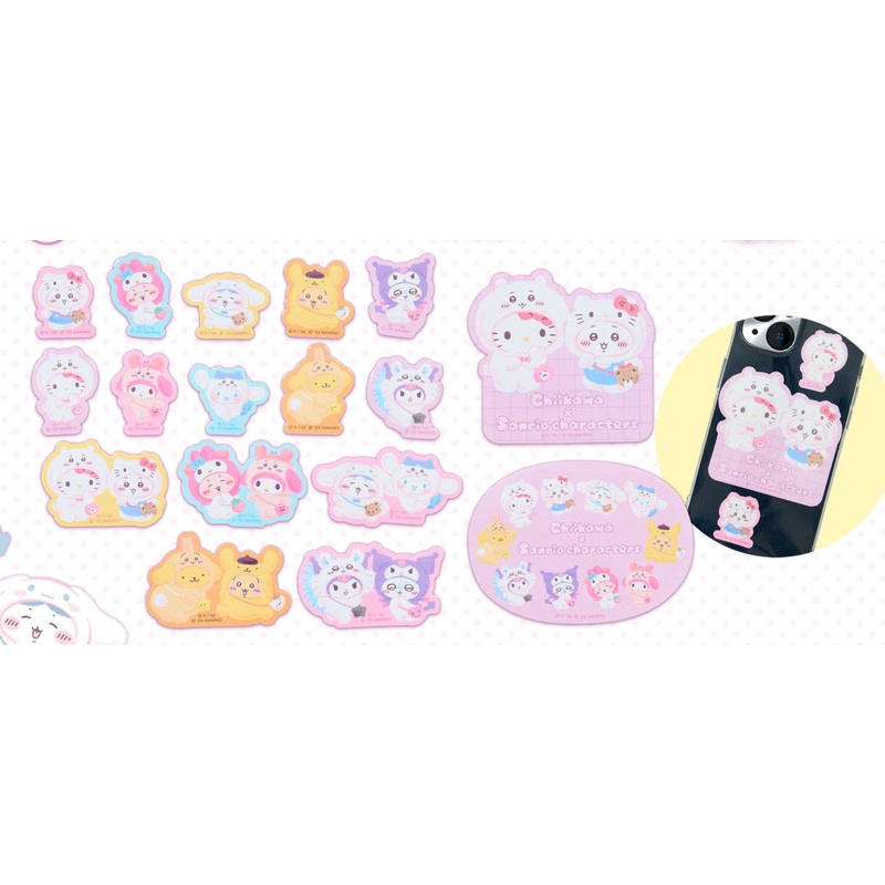 [Pre-Order] Japan ChiiKawa X Sanrio Series 4 | ChiiKawa Hachiware Usagi Momonga Crab Crossover Sanrio Characters Costume Cute Icon Stickers – Kawaii items Room Decoration