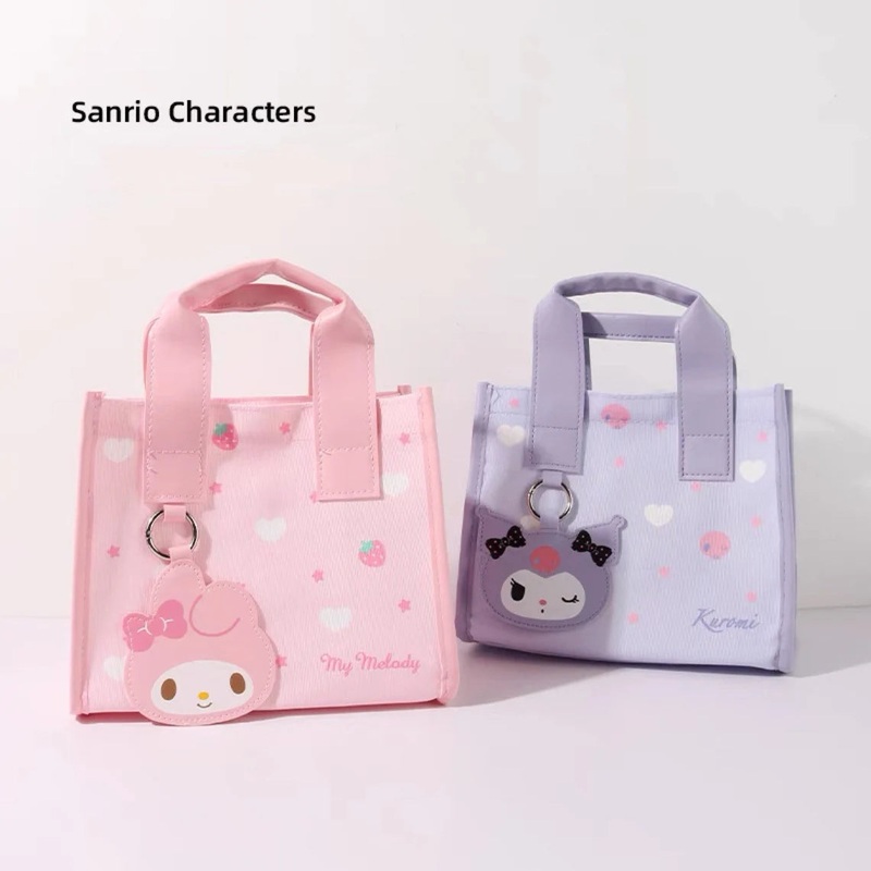 Sanrio Cinnamoroll My Melody Kuromi Lunch Handbag with Character Accessory Small Tote Bag