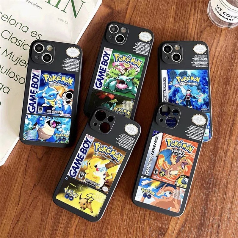 Pokmon Game Cover Pikachu Fire iPhone Case 6 7 8 PLUS SE2 XS XR X 11 12 13 14 15 16 Pro Promax 12mini 13mini