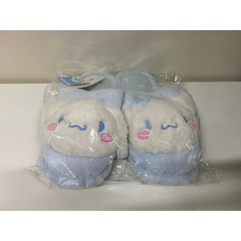 Sanrio Cinnamoroll Blue Fluffy Big Head Fur Winter Slippers