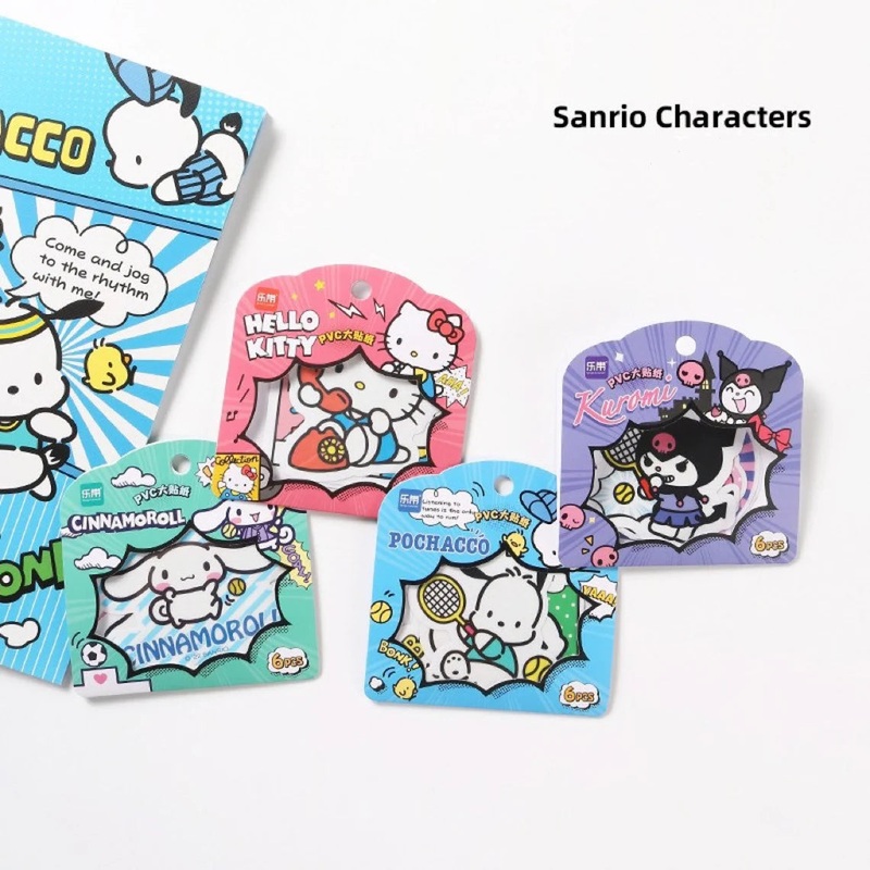 Sanrio Comics Style Hello Kitty Kuromi Pochacco Cinnamoroll Big PVC Stickers