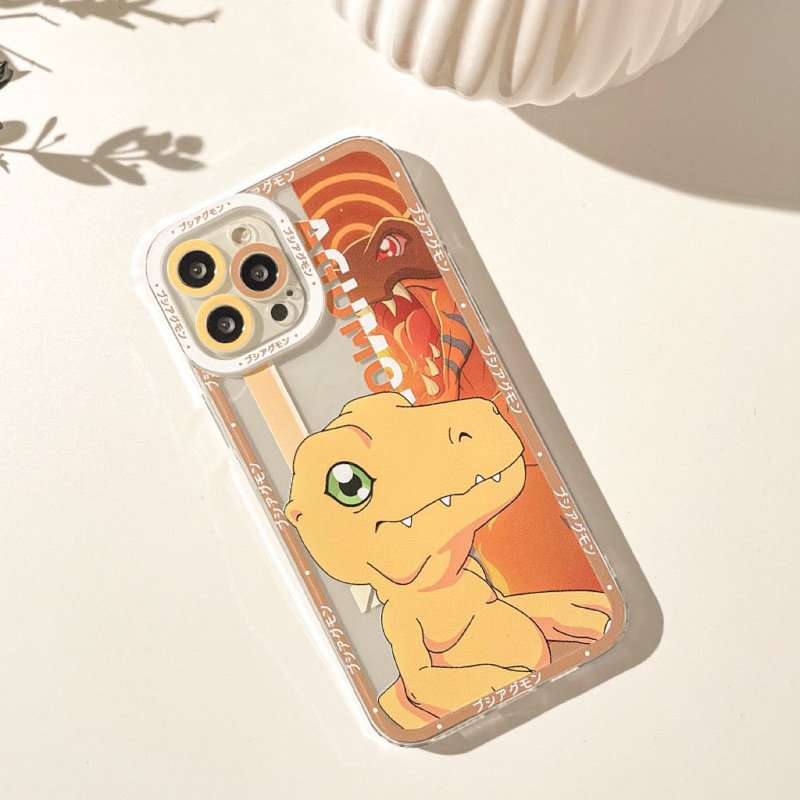 Anime Digimon Digital Monster Agumon iPhone Case 6 7 8 PLUS SE2 XS XR X 11 12 13 14 15 16 Pro Promax 12mini 13mini