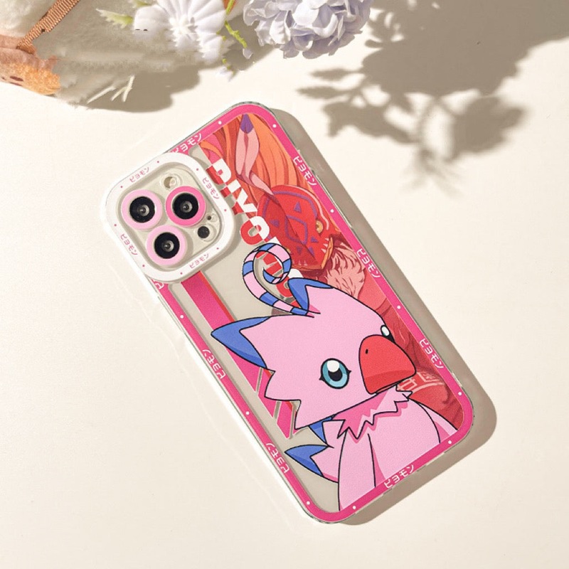 Anime Digimon Digital Monster Piyomon iPhone Case 6 7 8 PLUS SE2 XS XR X 11 12 13 14 15 16 Pro Promax 12mini 13mini