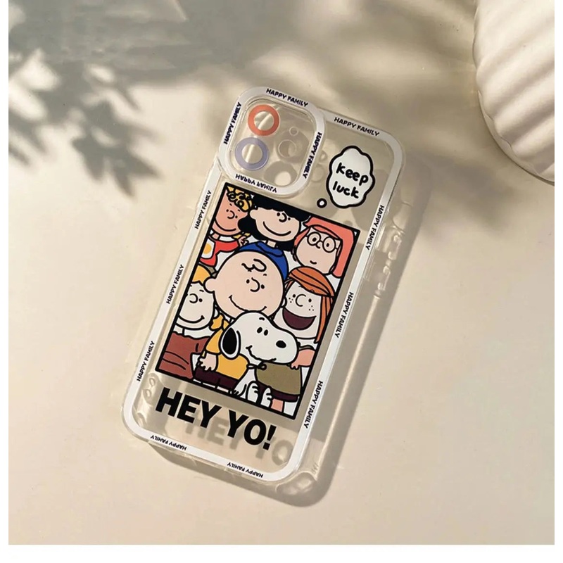 Cartoon Design Cute White Dog and Friends Charlie Sally Linus Keep Luck iPhone Case 6 7 8 PLUS SE2 XS XR X 11 12 13 14 15 16 Pro Promax 12mini 13mini