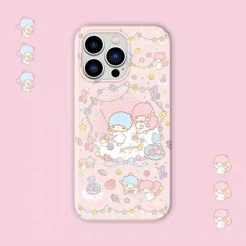 Little Twin Stars Shells Party iPhone Case PLUS XS XR X 11 12 13 14 15 16 Pro Promax