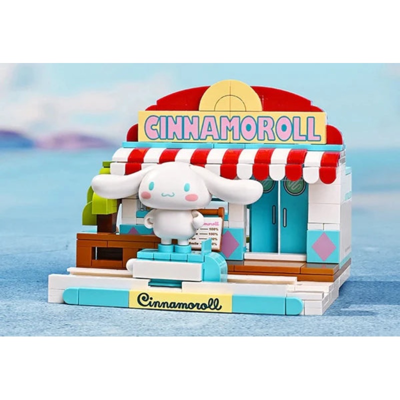 Sanrio Cinnamoroll Coconut Ice Shop Building Blocks Toy Collections