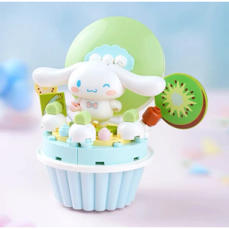 Sanrio Cinnamoroll Dessert Kiwi Cake Building Blocks Toy Collections