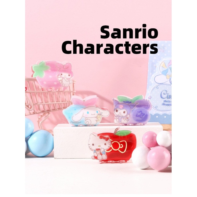 Sanrio Hello Kitty My Melody Kuromi Cinnamoroll with Sweets Big Hair Clip