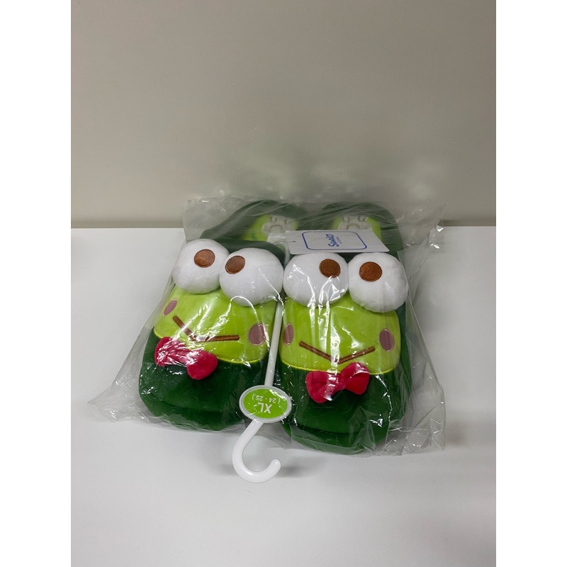 Sanrio KeroKeroKeroppi Green Soft Big Head Slippers