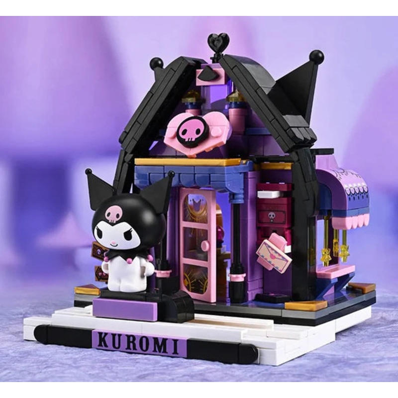 Sanrio Kuromi Fortune Telling Shop Building Blocks Toy Collections