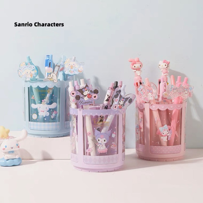 Sanrio My Melody Kuromi Cinnamoroll Spin Pen Holder Stationery Stand