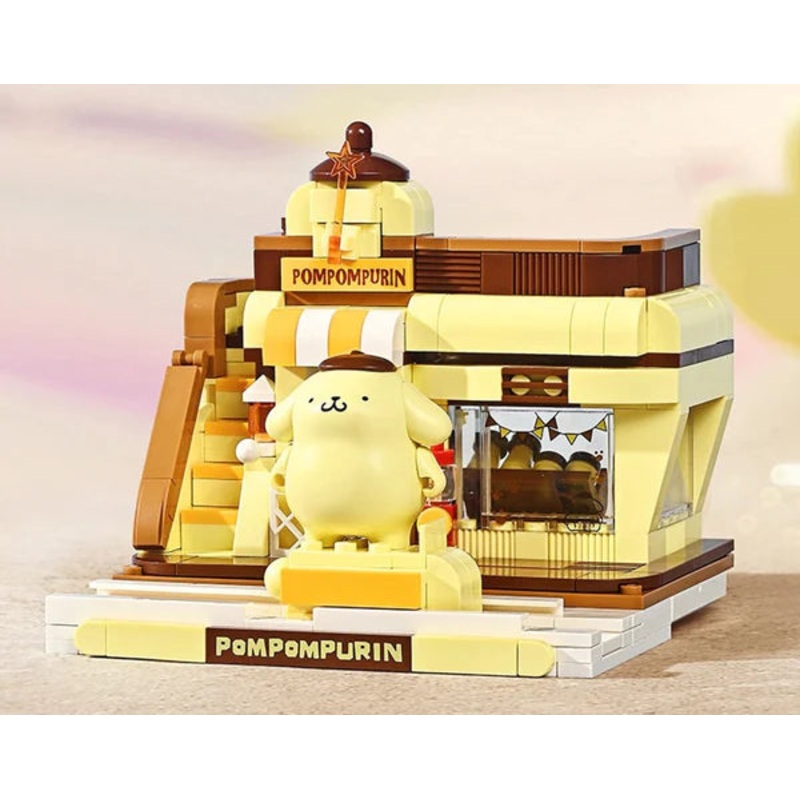 Sanrio Pompompurin Pudding Factory Building Blocks Toy Collections