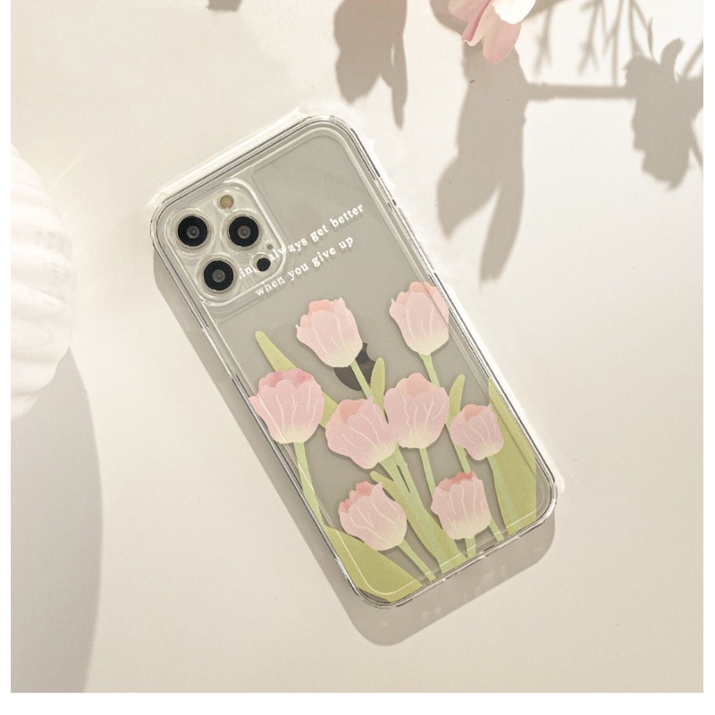 Tulip Flower Garden Lady iPhone Case 6 7 8 PLUS SE2 XS XR X 11 12 13 14 15 Pro Promax 12mini 13mini