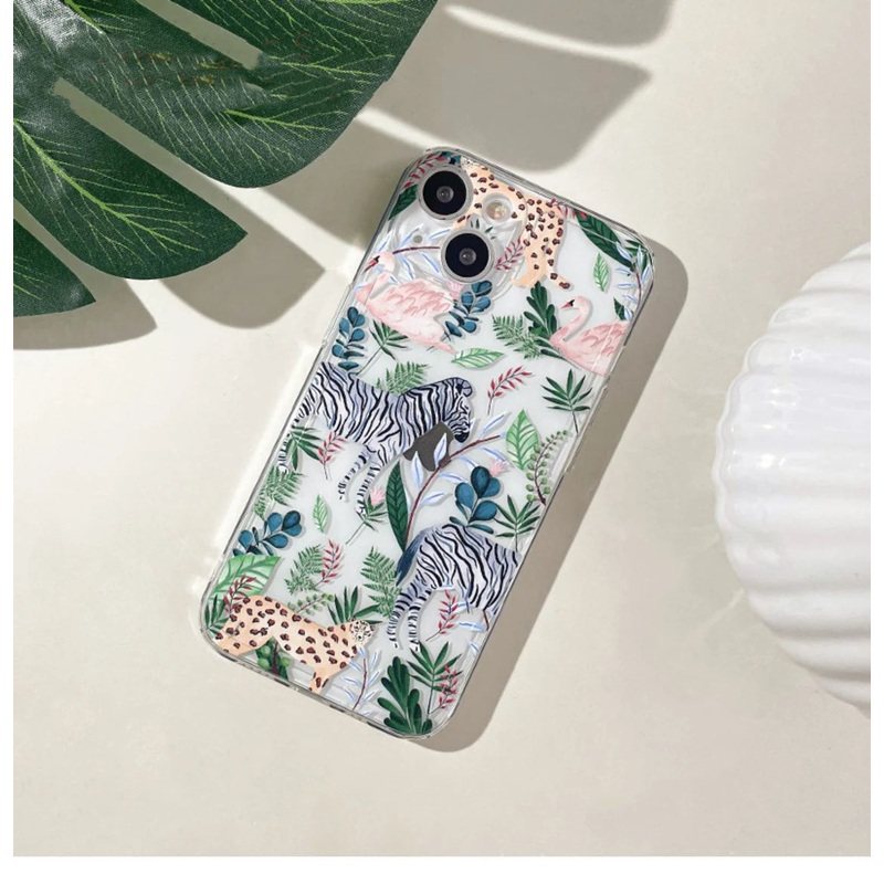 Zebra Leopard Forest Style iPhone Case 6 7 8 PLUS SE2 XS XR X 11 12 13 14 15 Pro Promax 12mini 13mini