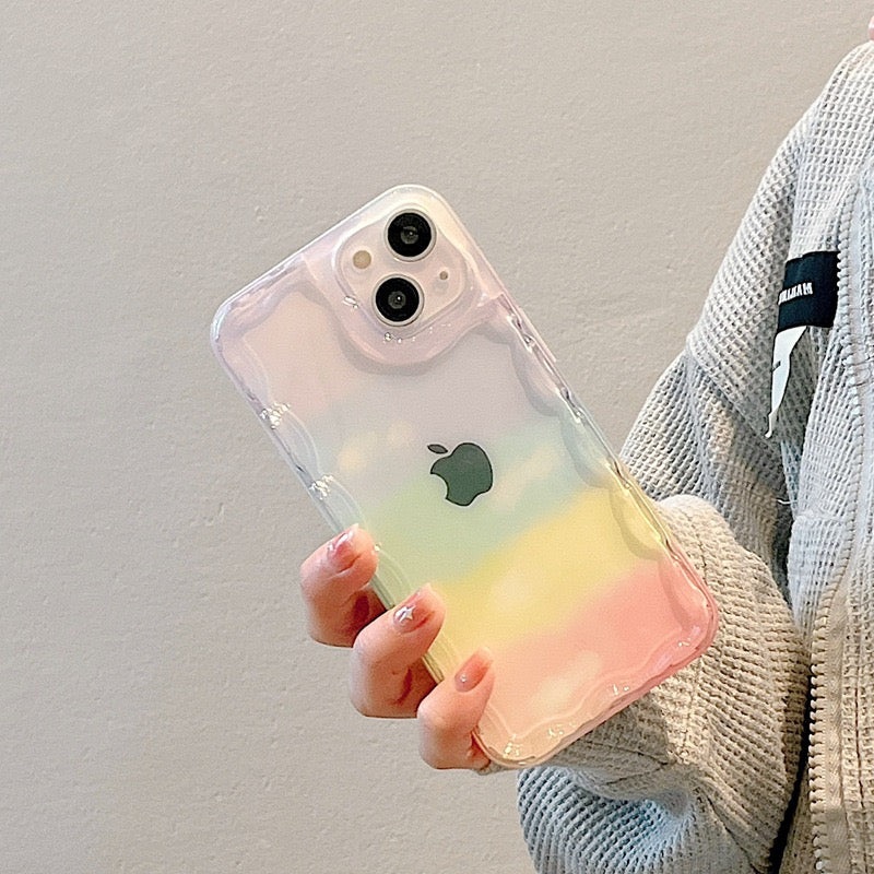 Pastel Rainbow iPhone case Kawaii Lovely Cute iPhone 11 12 13 14 15 Pro Promax