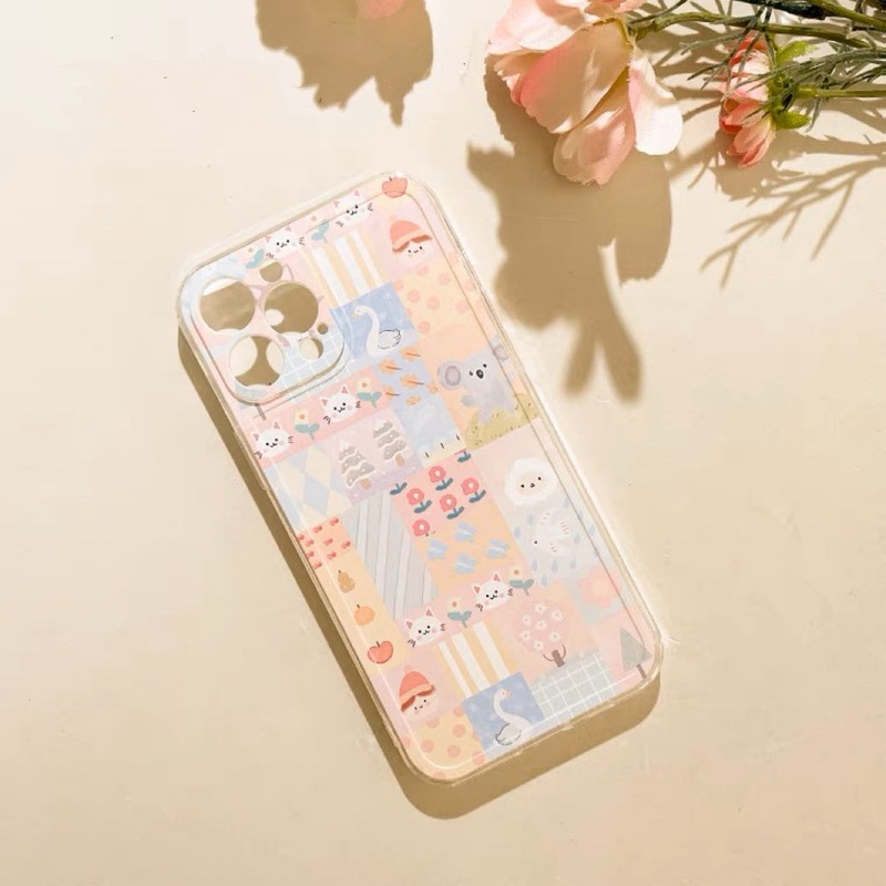 Patchwork Animals Forest Mori Style iPhone case Kawaii Lovely Cute Lolita iPhone 6 7 8 PLUS SE2 XS XR X 11 12 13 14 15 Pro Promax 12mini 13mini