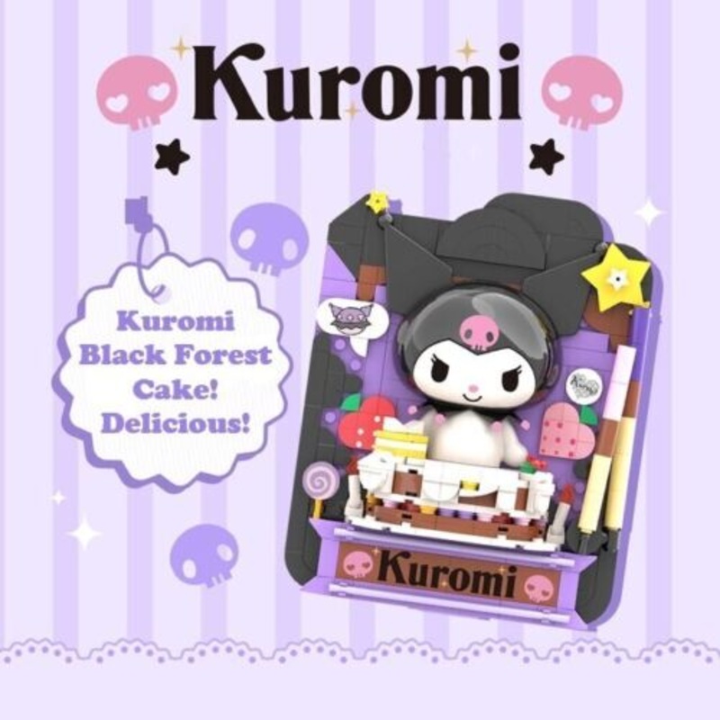 Sanrio Dessert Bar Kuromi Wall Hanging Building Blocks Toy Collections