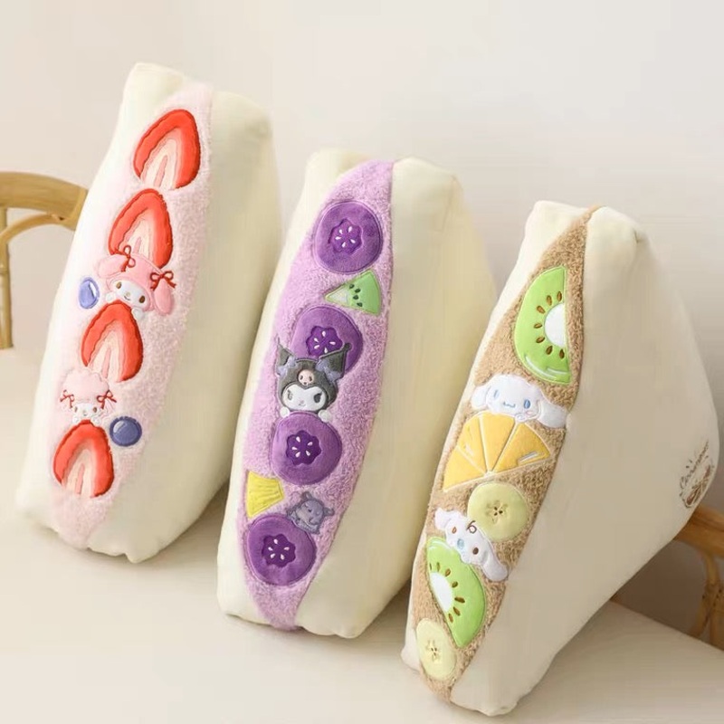 Sanrio Japan Fruit Sandwich Cushion | My Melody Kuromi Cinnamoroll – 14x40x28cm