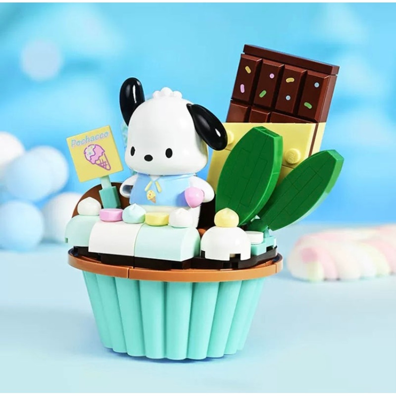 Sanrio Kuromi Dessert Mint Chocolate Cake Building Blocks Toy Collections