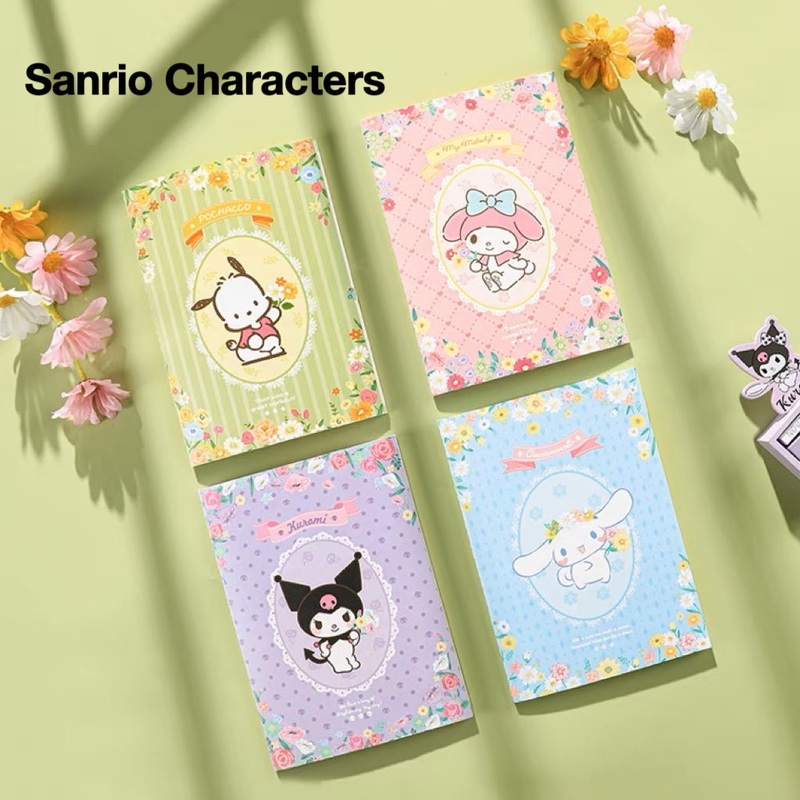 Sanrio Romantic Flower A5 B5 Notebook | My Melody Kuromi Cinnamoroll Pochacco – 40 Sheets