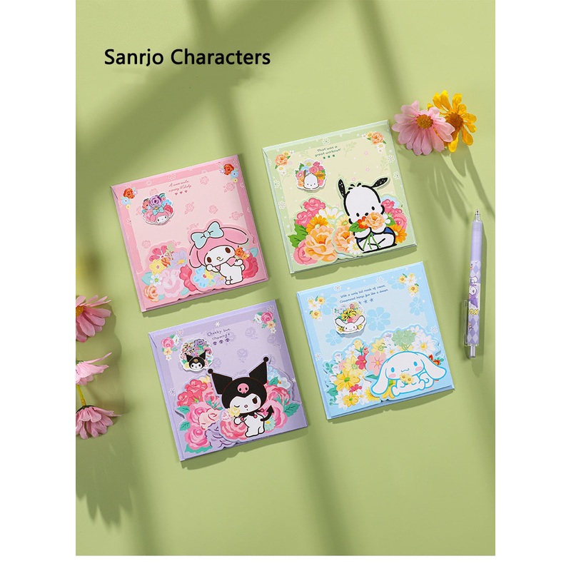 Sanrio Romantic Flower Greetings Card | My Melody Kuromi Cinnamoroll Pochacco