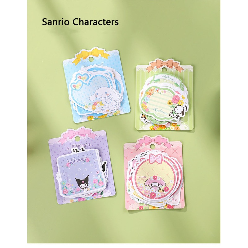 Sanrio Romantic Flower Shape Cute Memo Paper | My Melody Kuromi Cinnamoroll Pochacco – 5 Style 30 Sheets