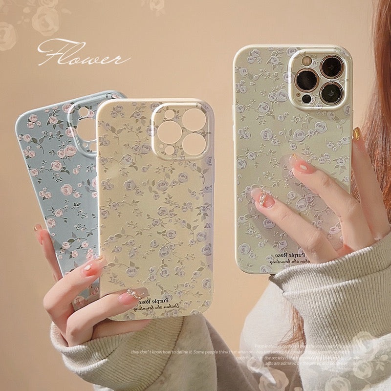 Vintage Little Rose Mori Style iPhone case Kawaii Lovely Cute iPhone 11 12 13 14 15 Pro Promax