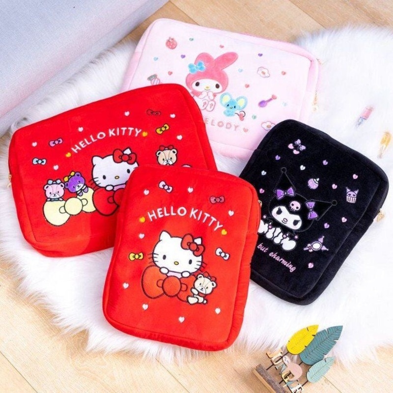 Sanrio iPad Bag & Laptop Bag | Hello Kitty My Melody Kuromi – with embroidery