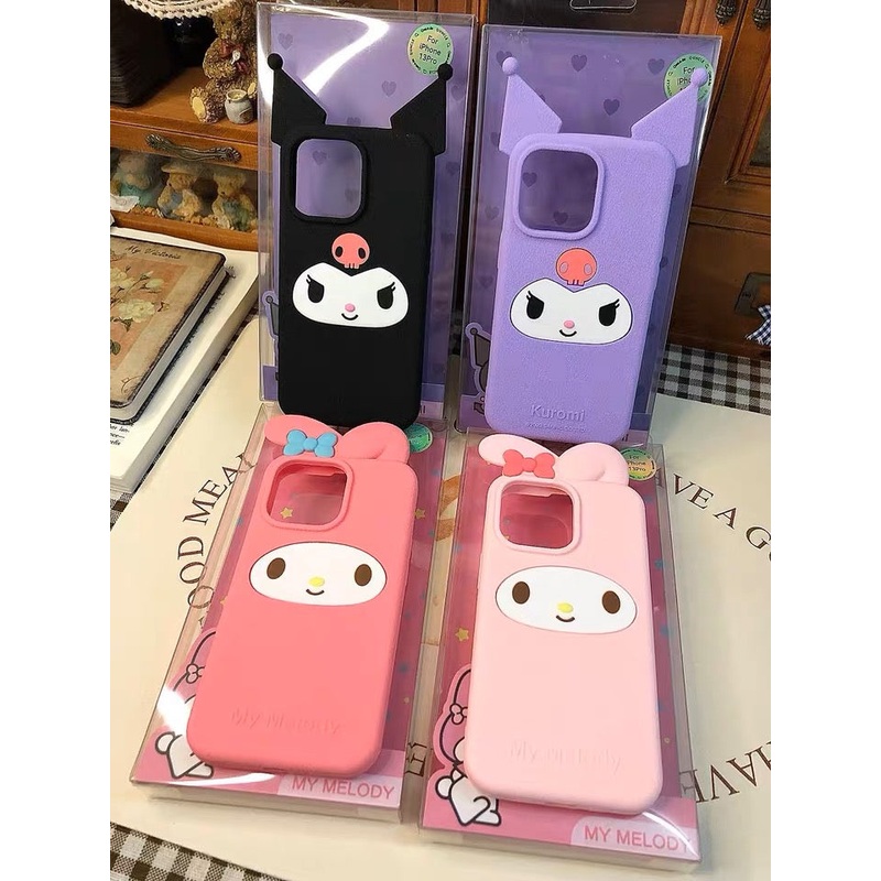 Sanrio My Melody Kuromi Silicone iPhone Case iPhone 12 13 14 15 16 Pro Promax