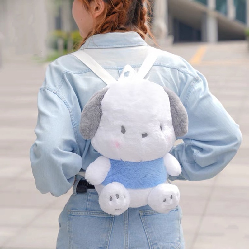 Sanrio Pochacco Big Fluffy Plush Doll Backpack