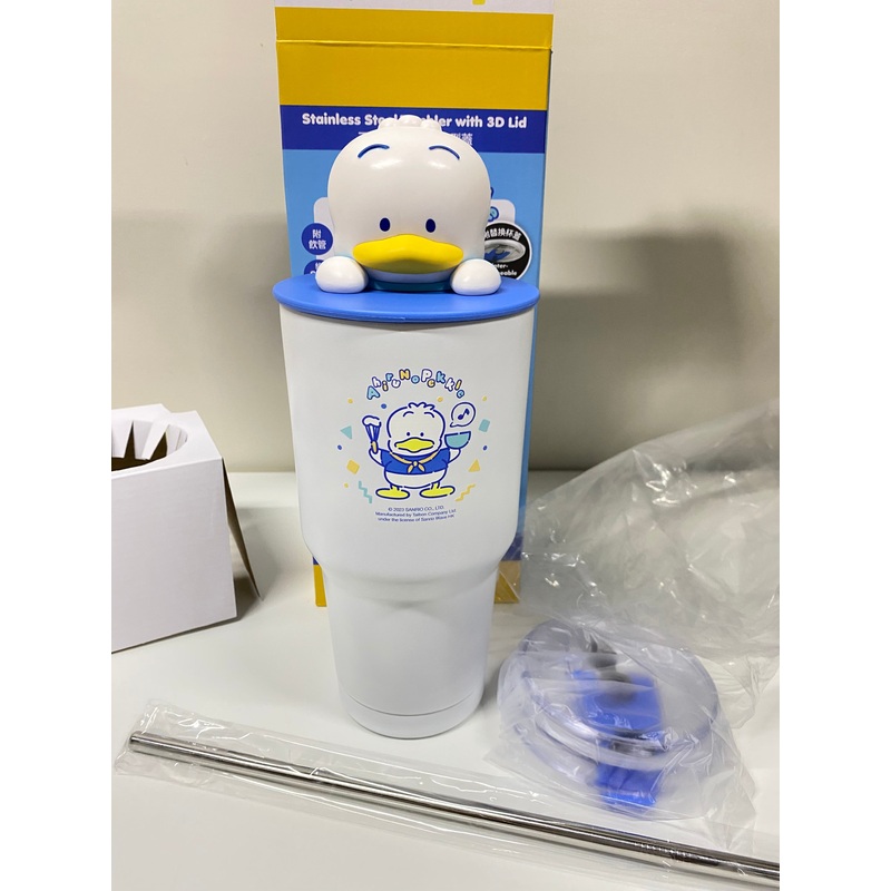 Stainless Steel Tumbler with 3D Lid 900ml | Sanrio AhirunoPekkle Pekkle – Keep Warm & Cool Cup Kitchenware Kitchen