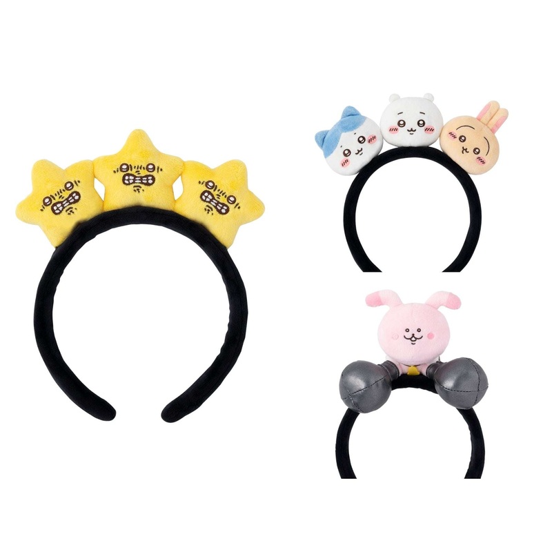 [Per-order] Japan ChiiKawa Chiikawa Land Character Headband Series 4 | ChiiKawa Hachiware Usagi Three Star Bunny Cute Plush Doll Headband – Kawaii items Room Decoration