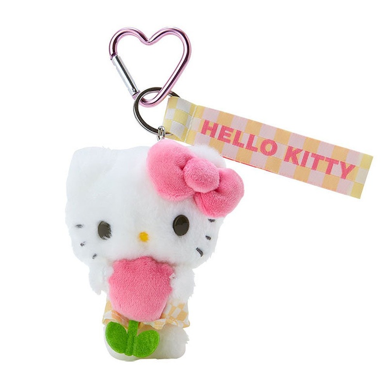 Hello Kitty Plush Mascot Keychain :Pastel Check