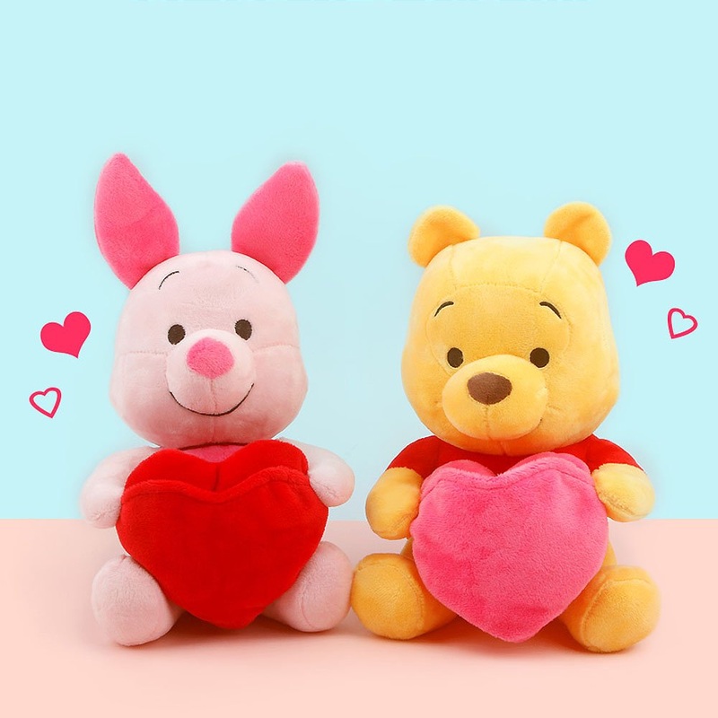 Disney Winnie the Pooh & Piglet Heart 10″ Plush