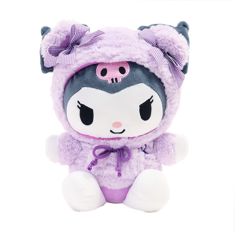 Sanrio Kuromi Fluffy Hoodie 10″ Plush