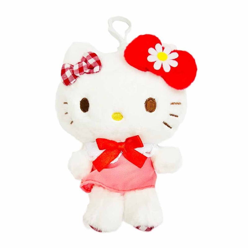Sanrio Hello Kitty Wing Gingham Clip-On Plush