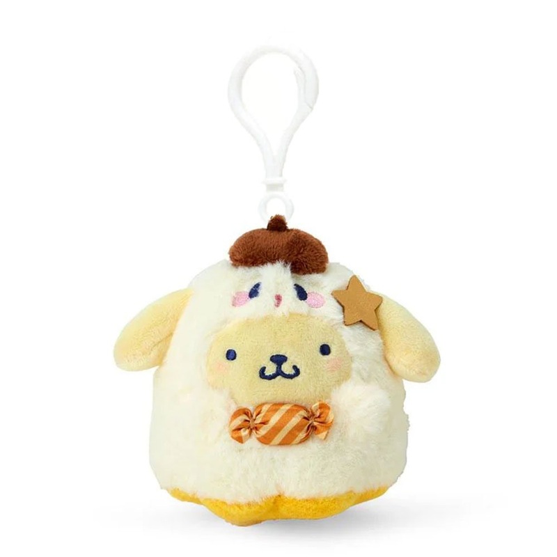 Sanrio Pompompurin Candy Ghost Clip-On Keychain Mascot