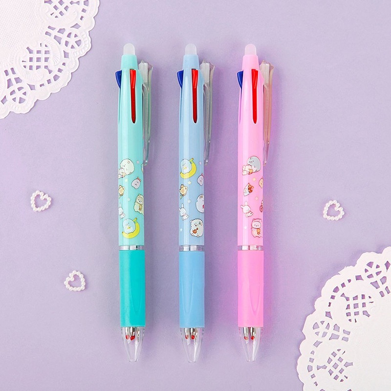 [4-in-1] Sweet Animal Multi Erasable Pen + Mechanical Pencil