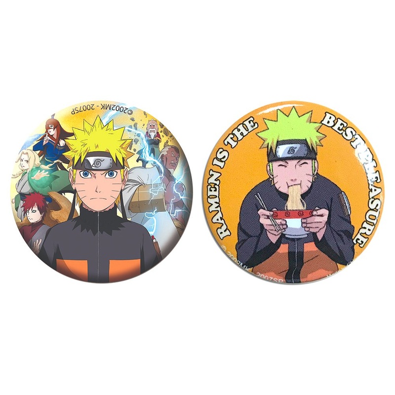 [2-in-1] Naruto 1.2″ Button Pin Set : Ramen & Group