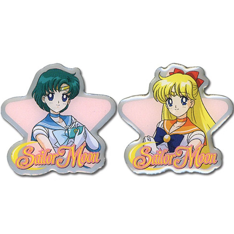 [2-in-1] Sailor Moon Pin Set : Mercury & Venus