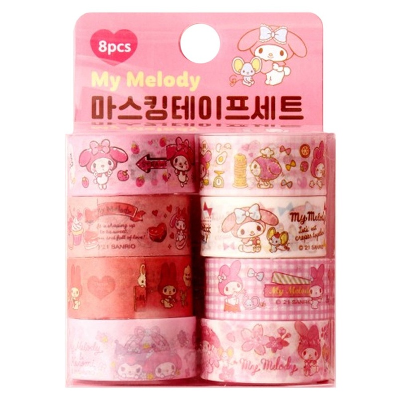 [8-in-1]Sanrio  My Melody Assorted Masking Tape