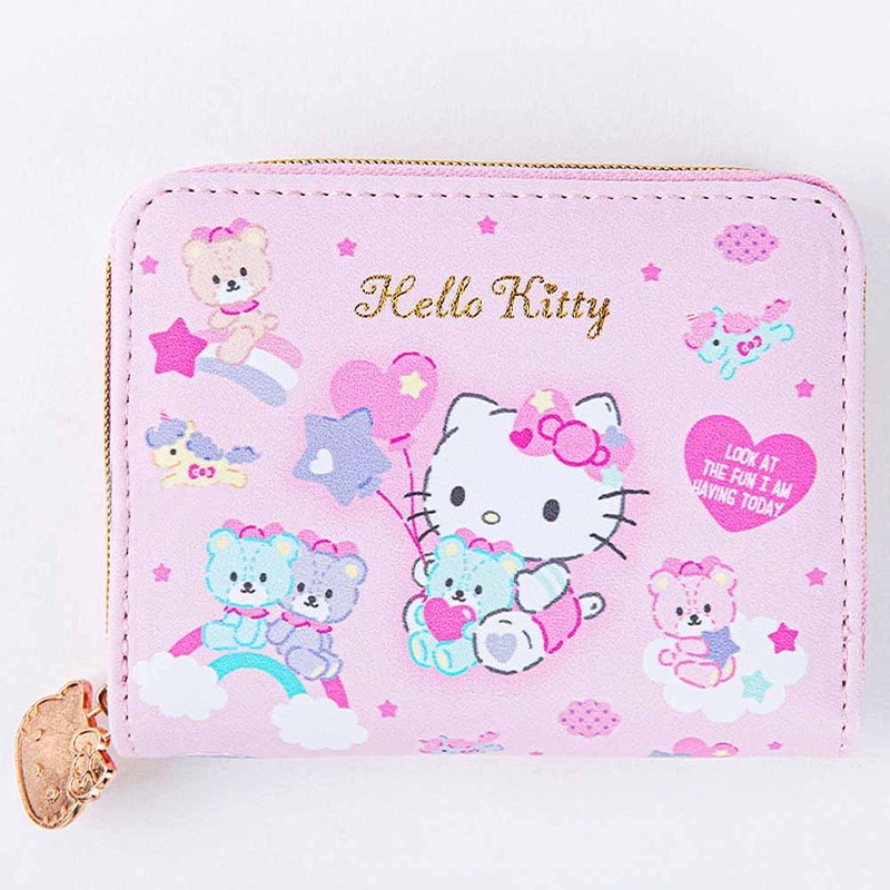 Hello Kitty Wallet Gold Zipper Charm