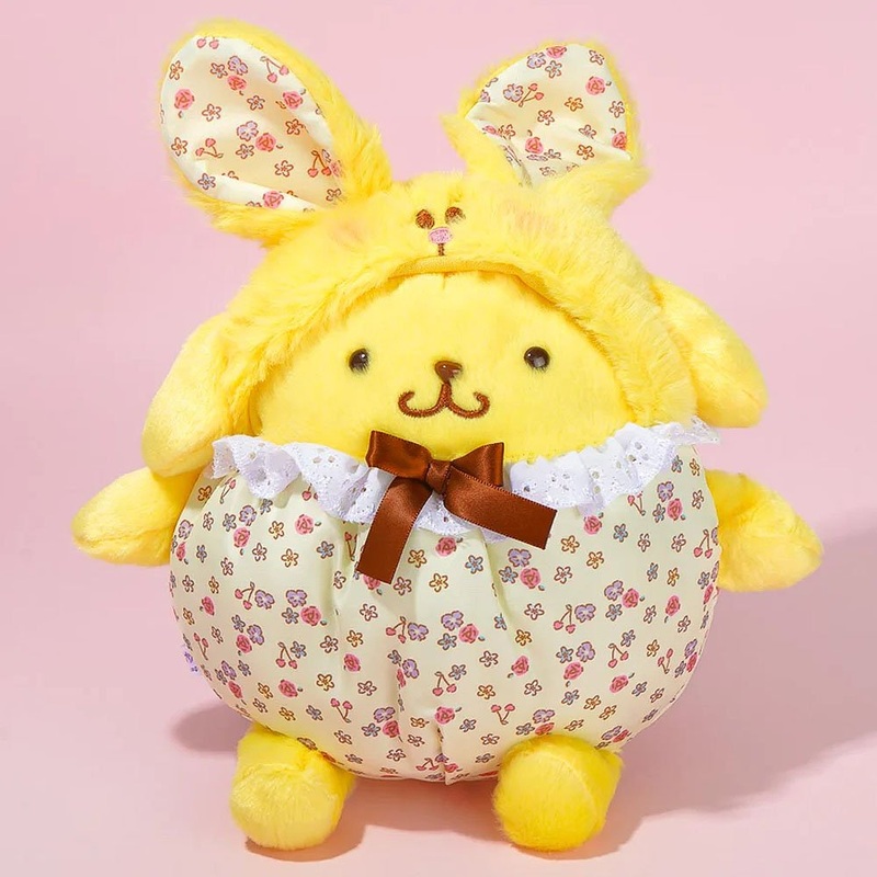 Pompompurin Flower Bunny 9″ Bean Doll Plush