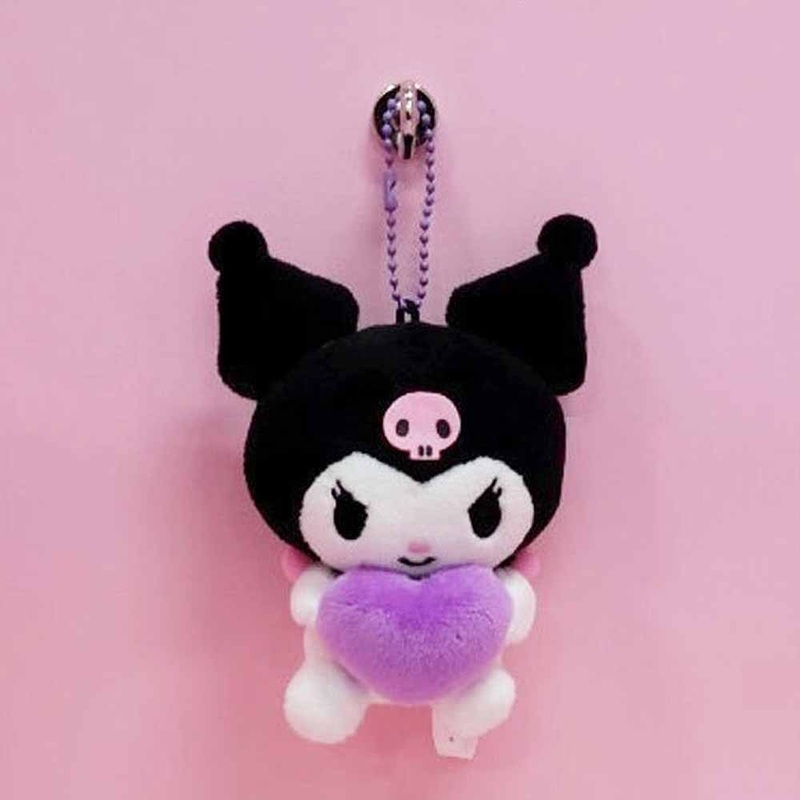 Sanrio Kuromi Heart Mini Plush Keychain