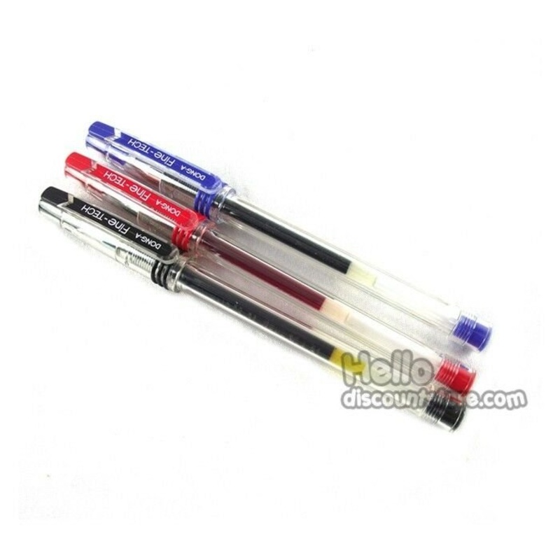 [3-in-1] Dong-A Fine-Tech 0.3mm Gel Pen Set : Black Blue Red