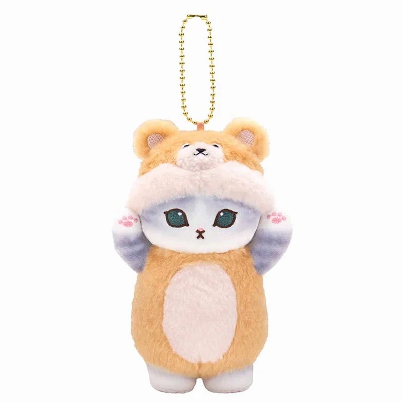Mofusand Animal Mascot Plush Keychain :Bear