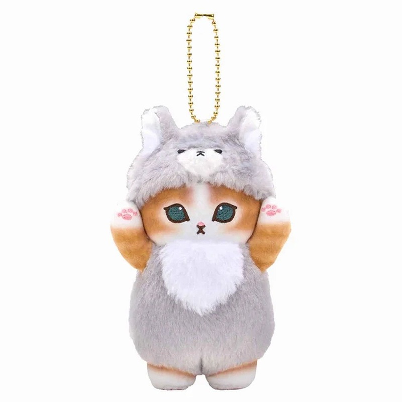 Mofusand Animal Mascot Plush Keychain :Wolf