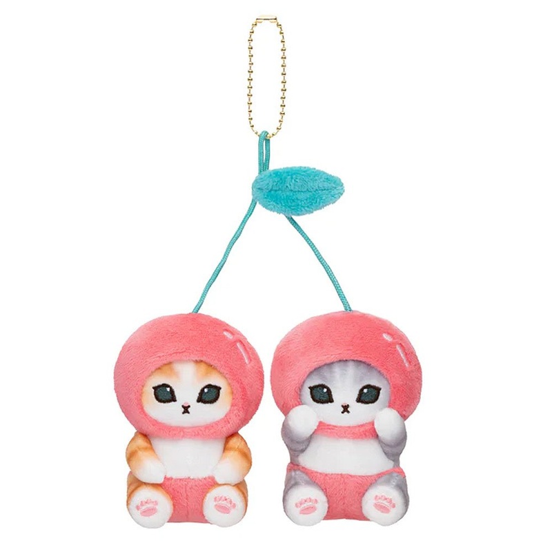 Mofusand Harvested Mascot Plush Keychain :Cherry