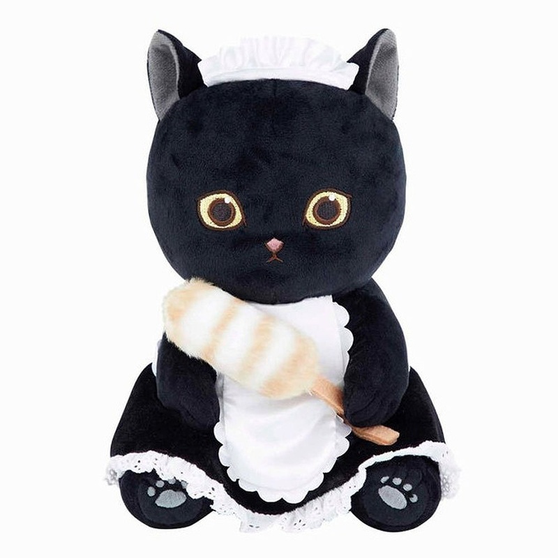 Mofusand Maid Black Cat 8″ Plush