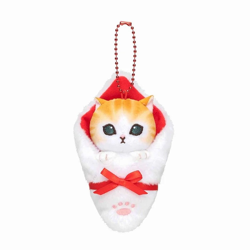 Mofusand Swaddle Yellow Cat Mascot Plush Keychain